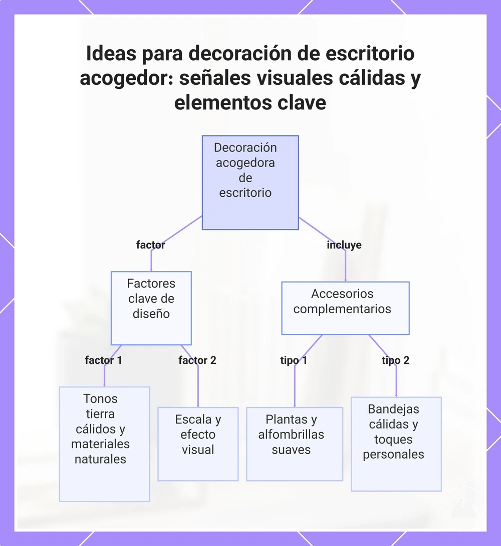 Ideas para decoración de escritorio acogedor: señales visuales cálidas y elementos clave