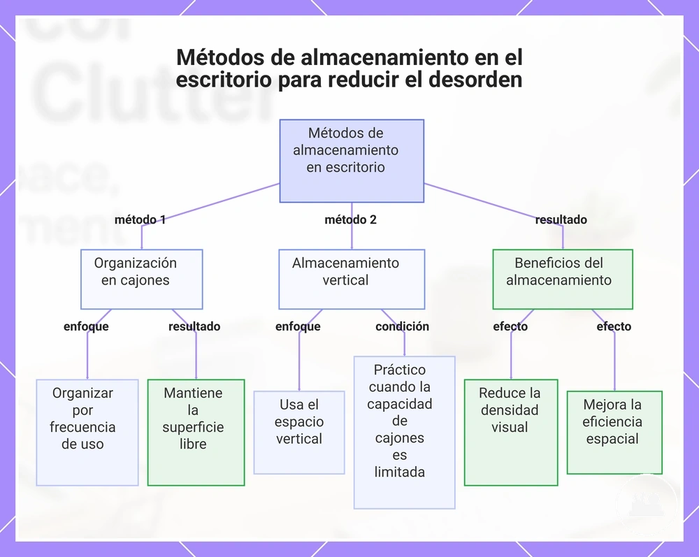 Métodos de almacenamiento en el escritorio para reducir el desorden