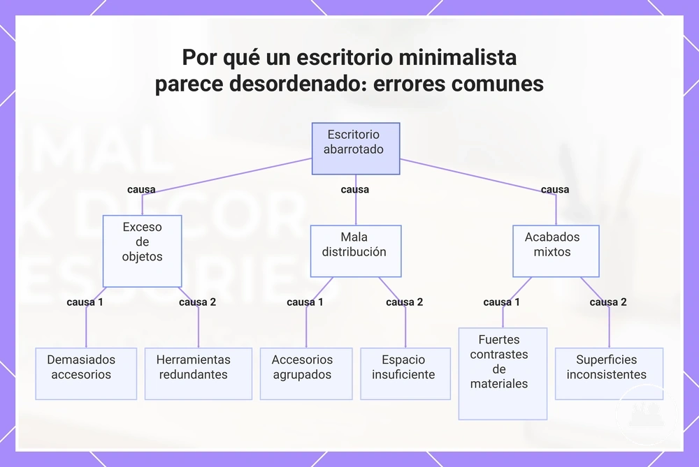 Por qué un escritorio minimalista parece desordenado: errores comunes