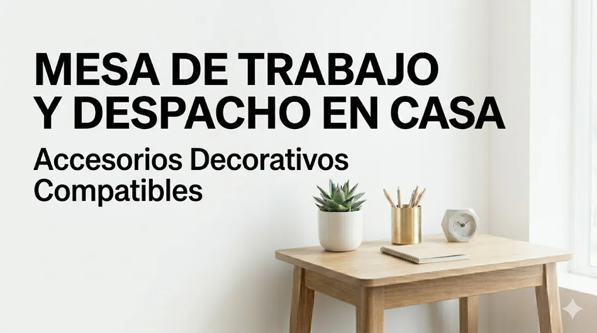 Accesorios decorativos para una mesa de trabajo y un despacho en casa