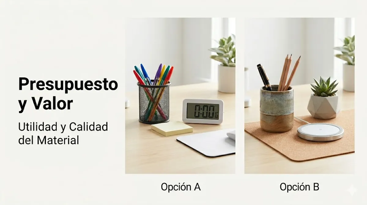 Accesorios decorativos para escritorio comparados por presupuesto, utilidad y calidad del material