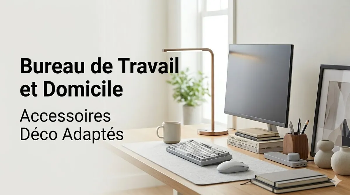 Accessoires déco adaptés à un bureau de travail et à un bureau à domicile