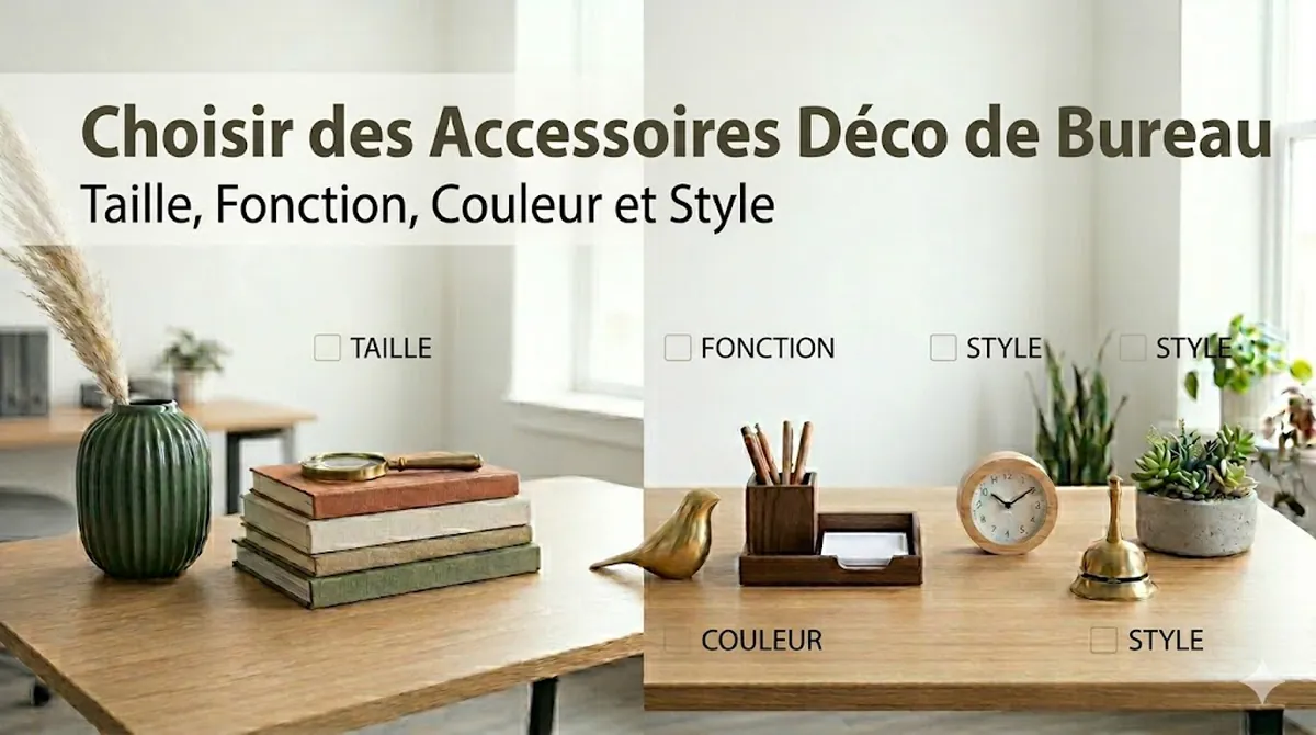 Accessoires déco de bureau sélectionnés selon la taille, la fonction, la couleur et le style de l’espace de travail