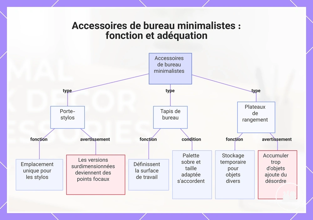 Accessoires de bureau minimalistes : fonction et adéquation