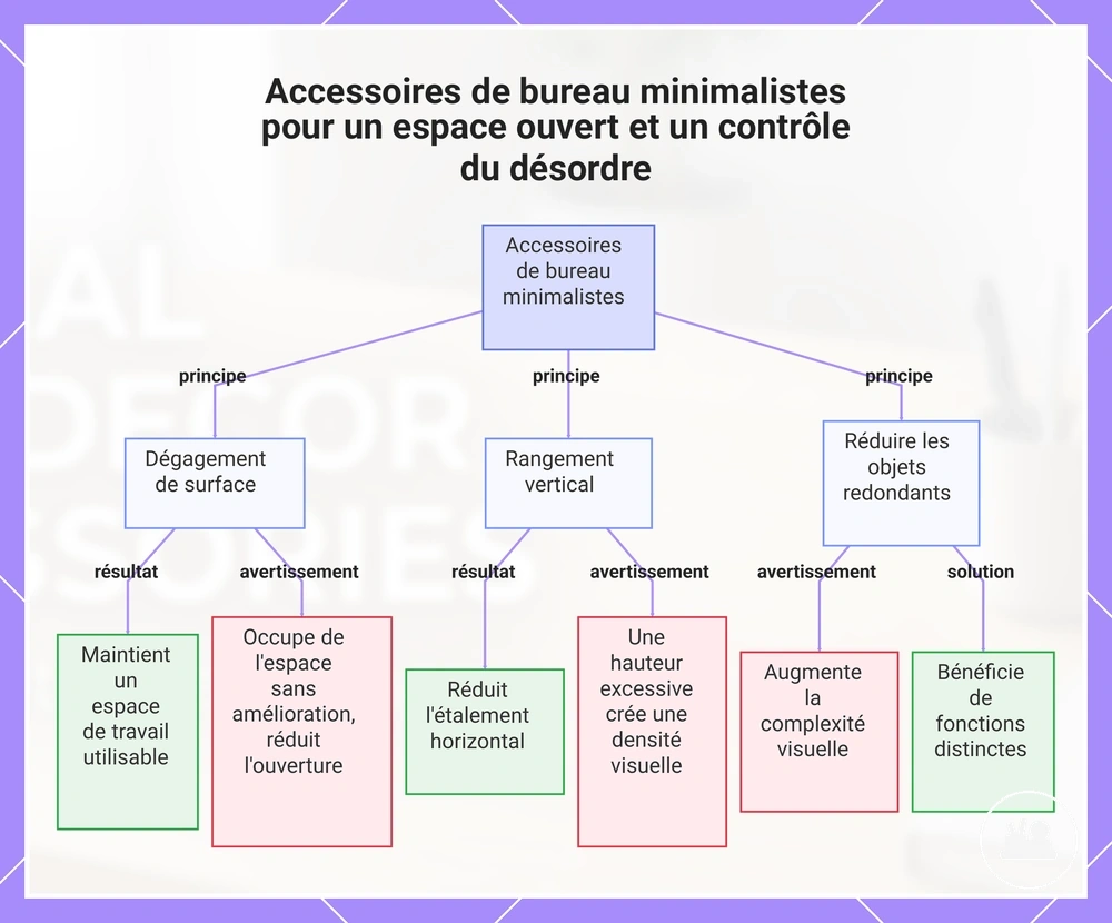 Accessoires de bureau minimalistes pour un espace ouvert et un contrôle du désordre