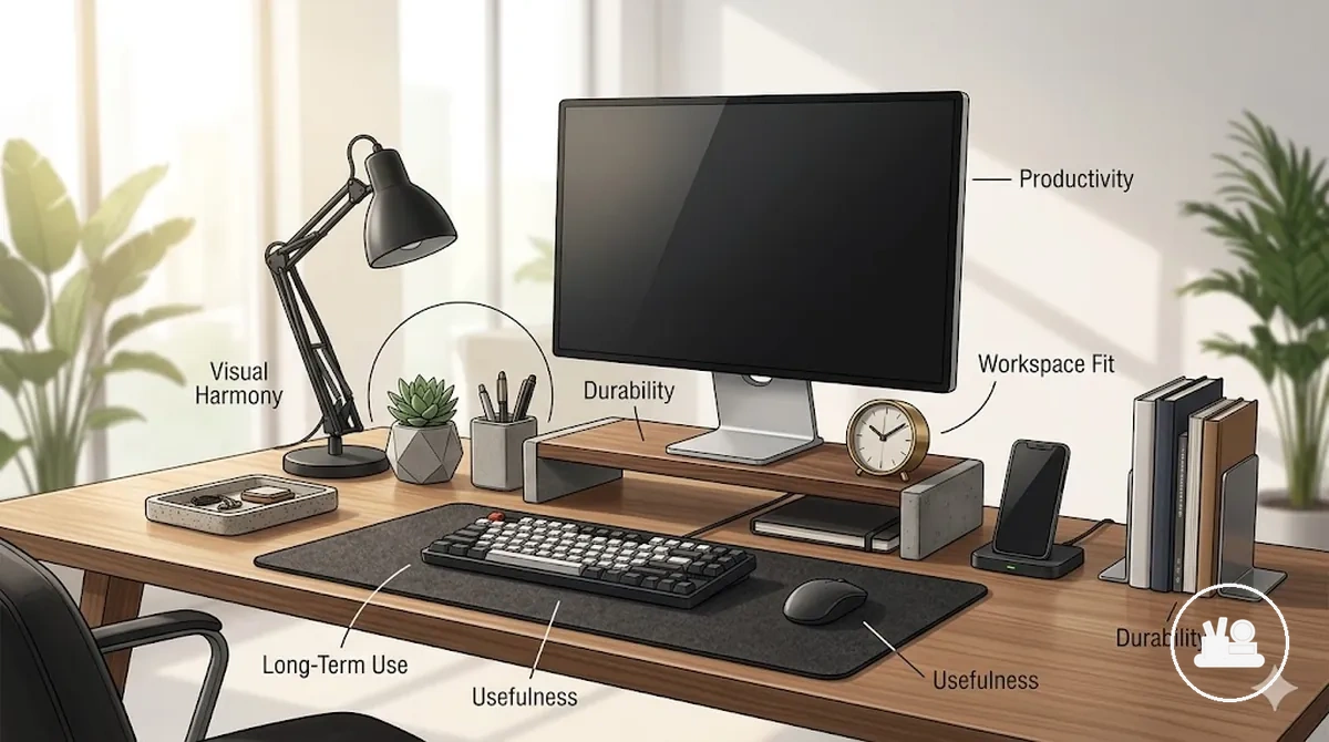 Considérations sur le rapport qualité-prix des accessoires déco de bureau dans un espace de travail