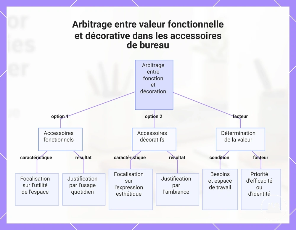 Arbitrage entre valeur fonctionnelle et décorative dans les accessoires de bureau