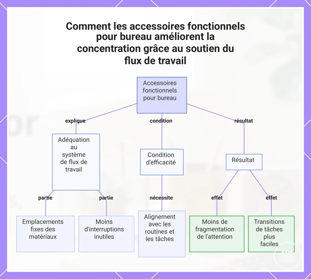 Comment les accessoires fonctionnels pour bureau améliorent la concentration grâce au soutien du flux de travail
