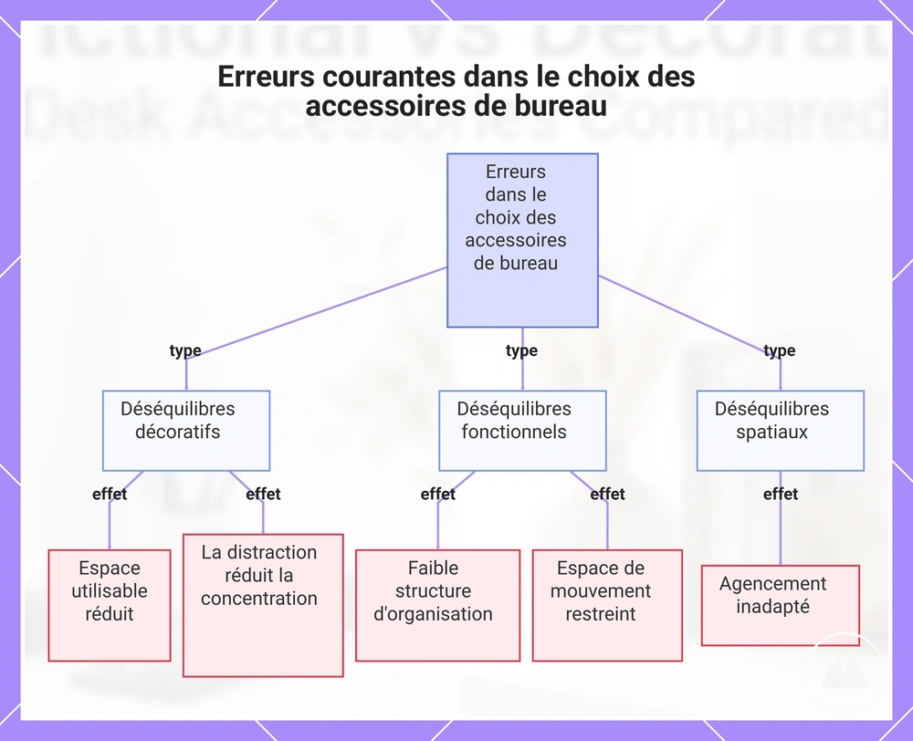 Erreurs courantes dans le choix des accessoires de bureau