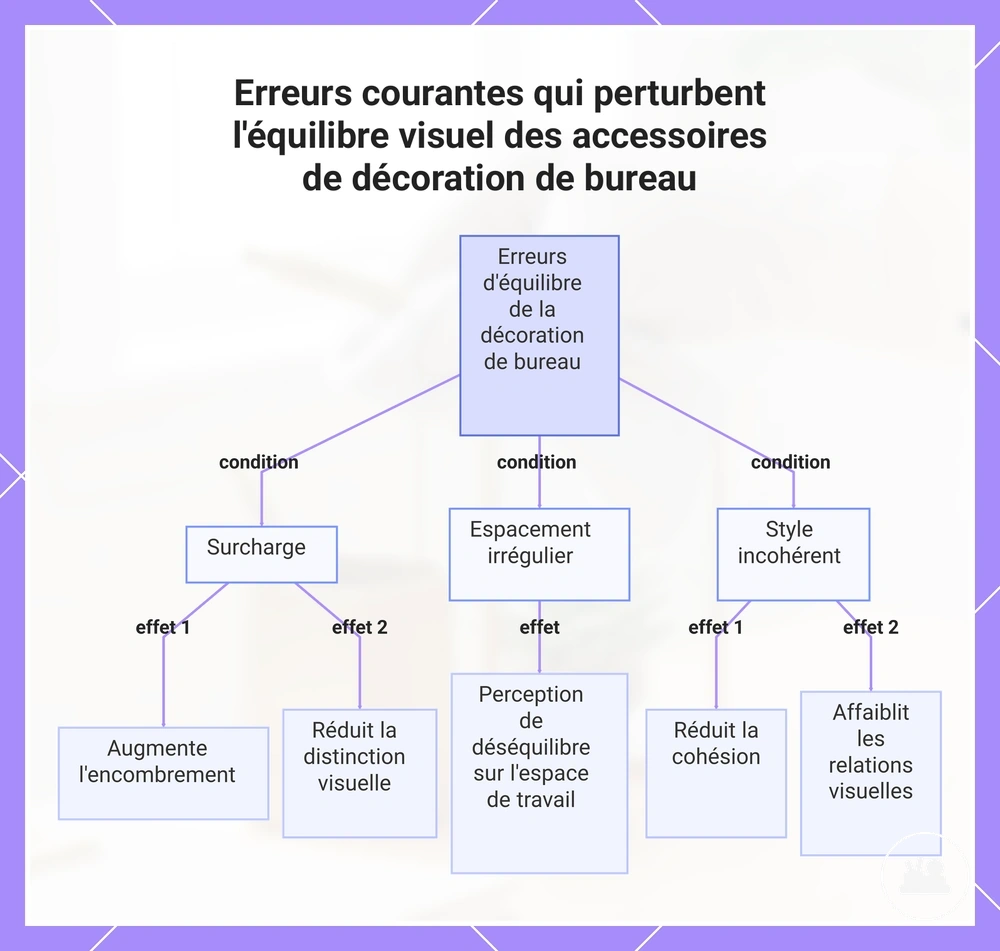 Erreurs courantes qui perturbent l'équilibre visuel des accessoires de décoration de bureau