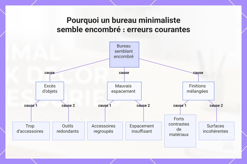 Pourquoi un bureau minimaliste semble encombré : erreurs courantes