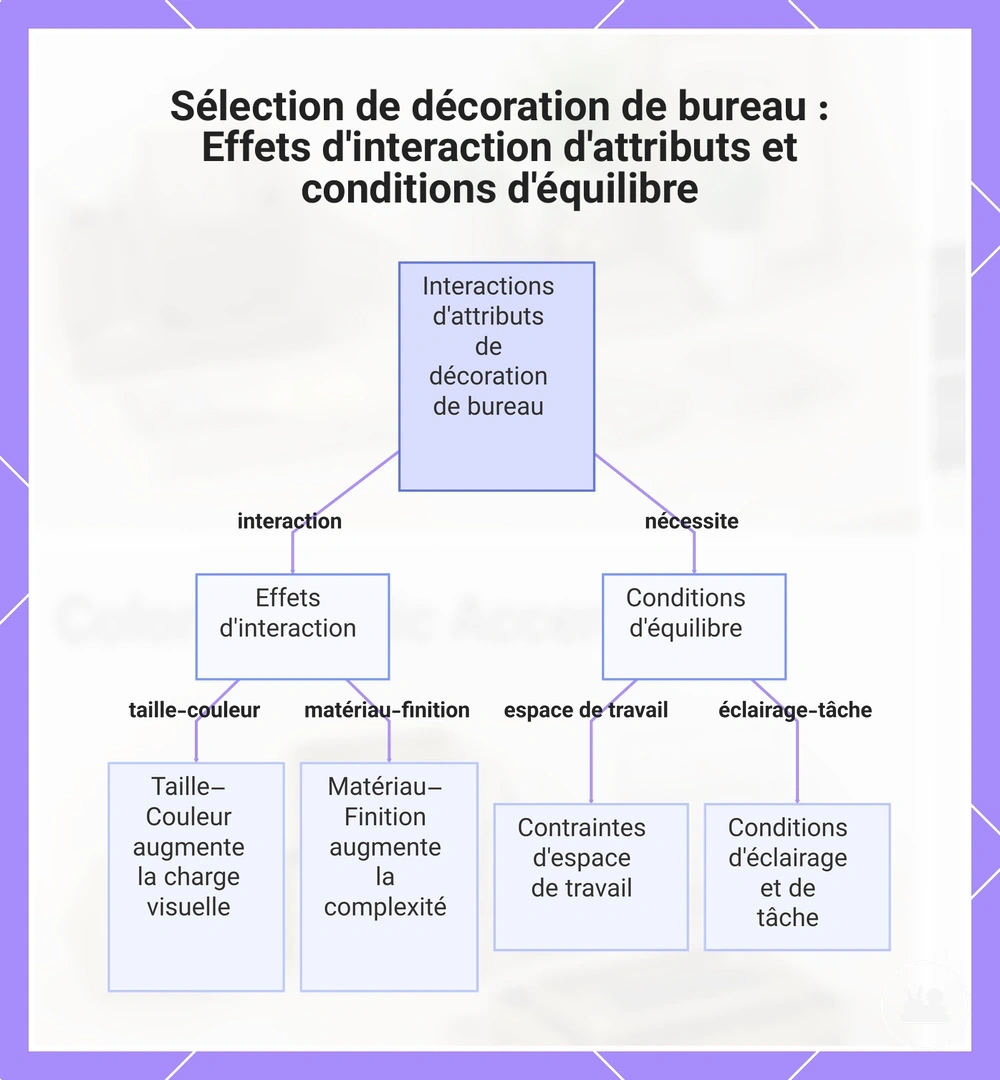 Sélection de décoration de bureau : Effets d'interaction d'attributs et conditions d'équilibre
