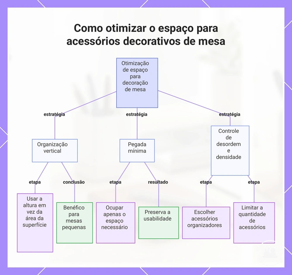 Como otimizar o espaço para acessórios decorativos de mesa