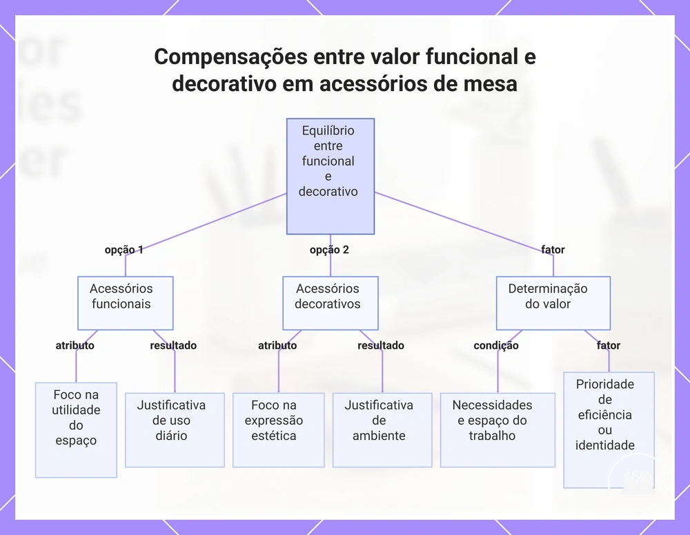 Compensações entre valor funcional e decorativo em acessórios de mesa