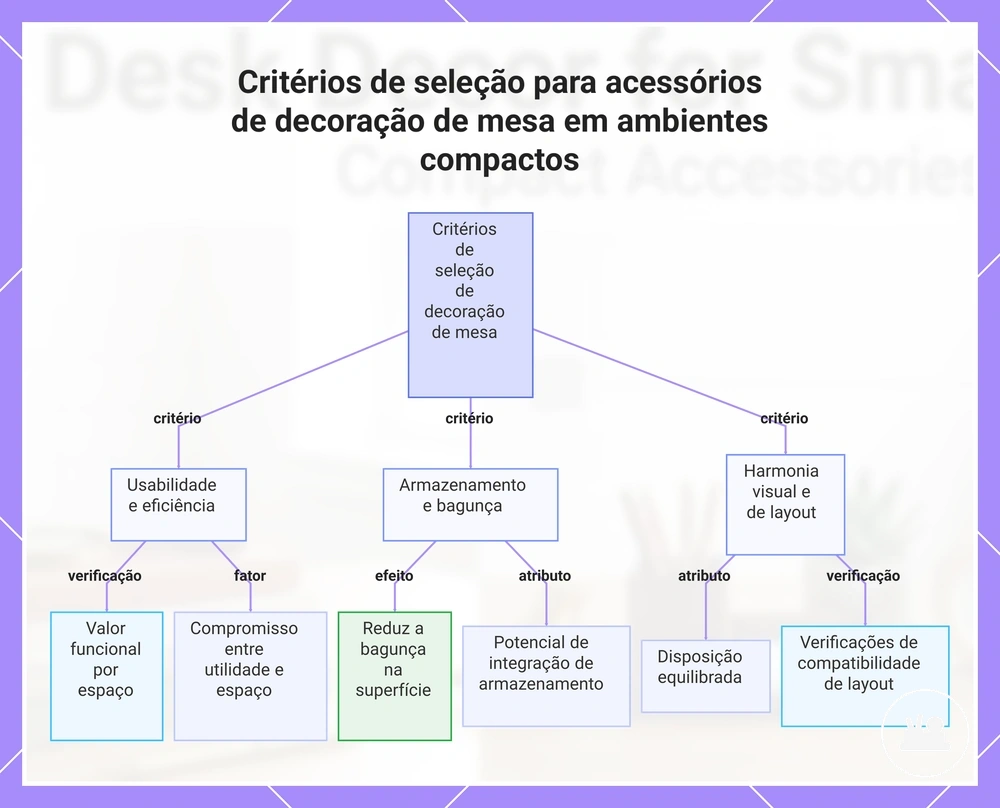 Critérios de seleção para acessórios de decoração de mesa em ambientes compactos