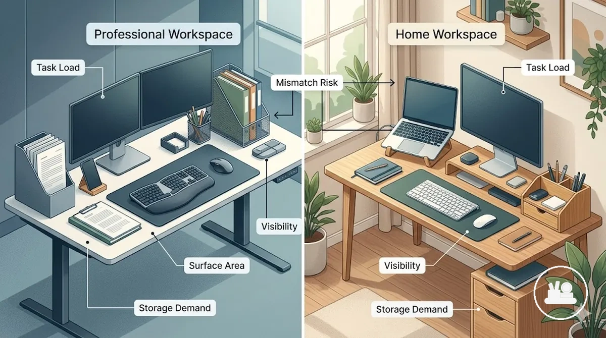 comparação dos critérios de compatibilidade de acessórios decorativos para mesa em espaços de trabalho profissionais e domésticos com fatores de ajuste identificados