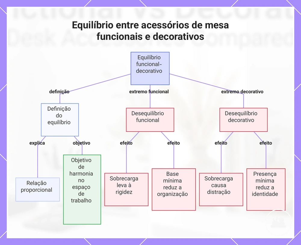 Equilíbrio entre acessórios de mesa funcionais e decorativos