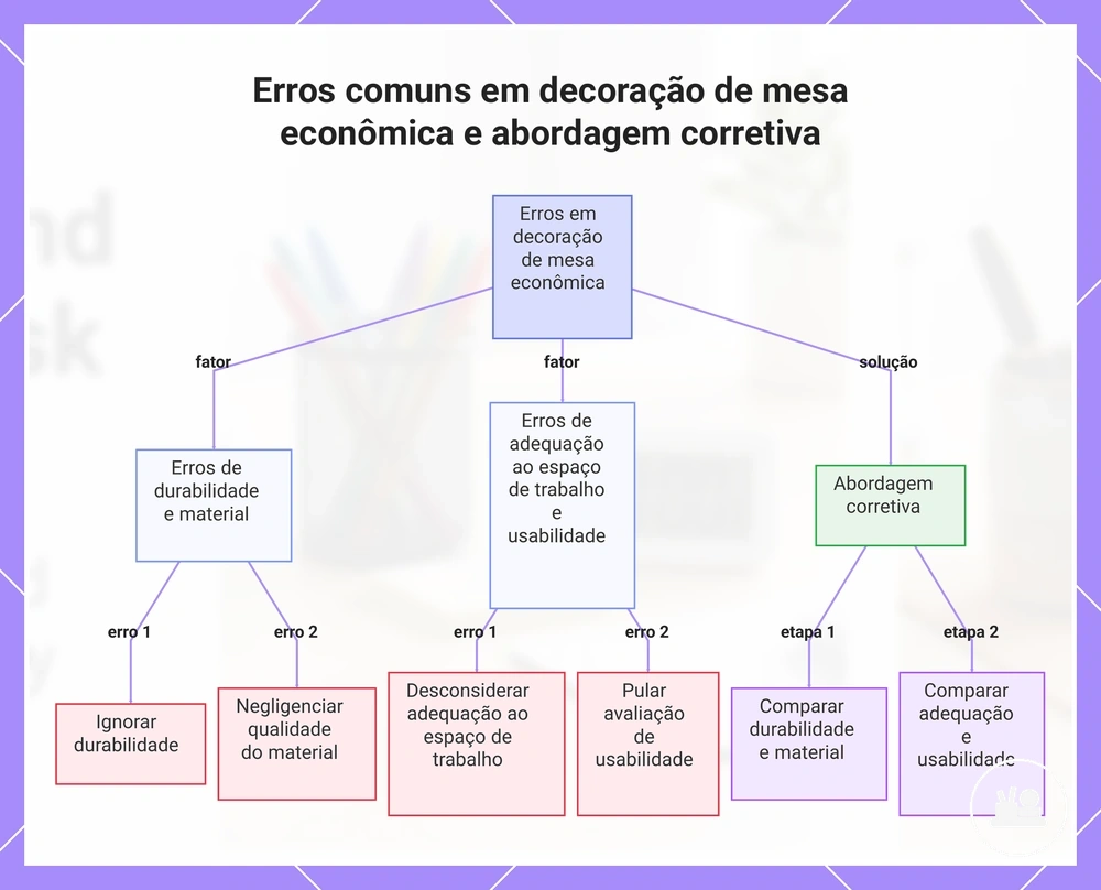 Erros comuns em decoração de mesa econômica e abordagem corretiva