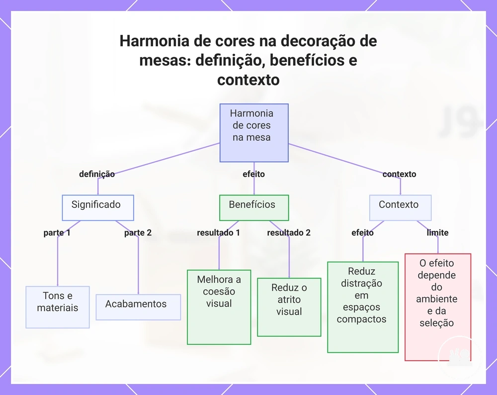 Harmonia de cores na decoração de mesas: definição, benefícios e contexto