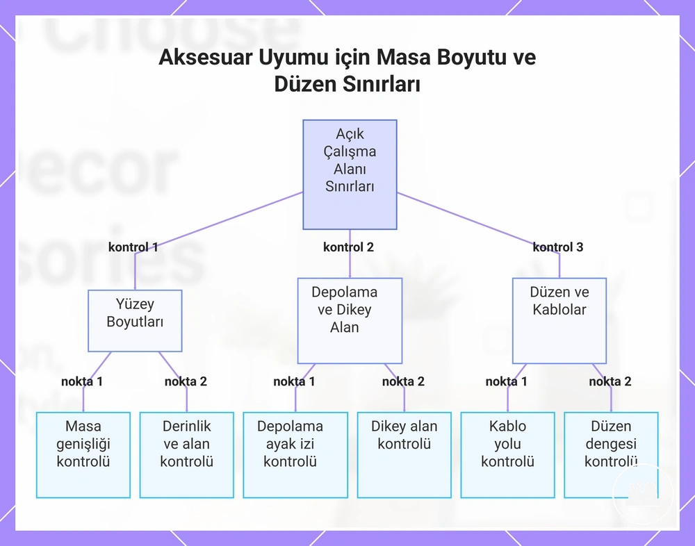 Aksesuar Uyumu için Masa Boyutu ve Düzen Sınırları