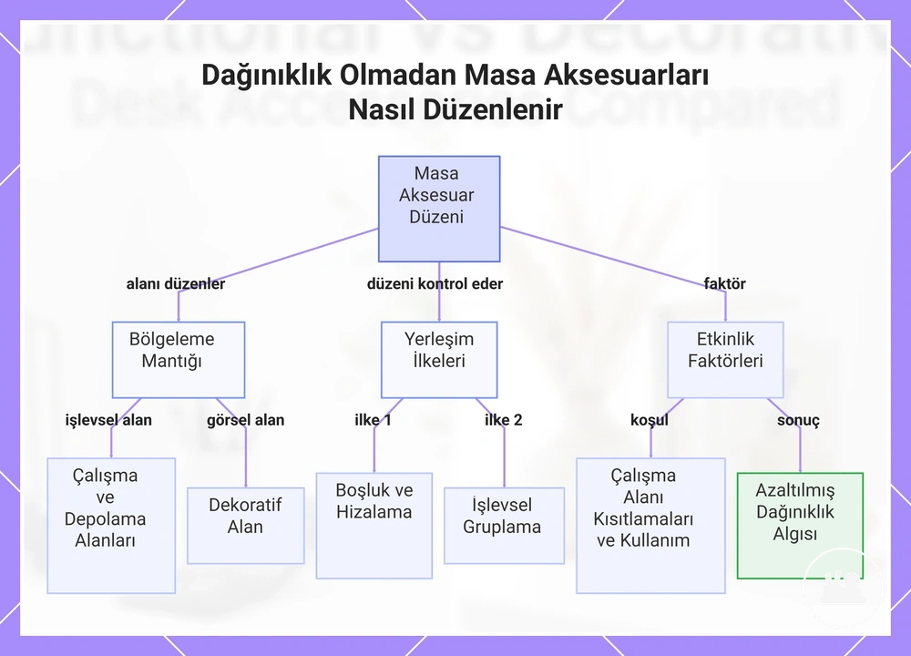 Dağınıklık Olmadan Masa Aksesuarları Nasıl Düzenlenir
