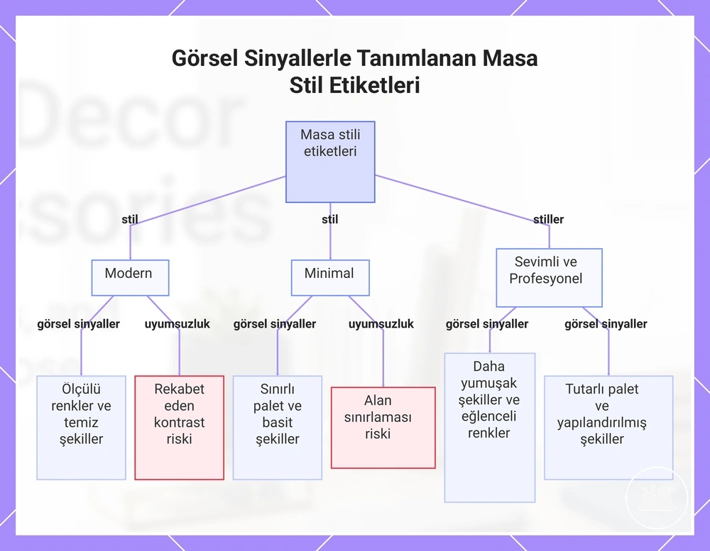 Görsel Sinyallerle Tanımlanan Masa Stil Etiketleri