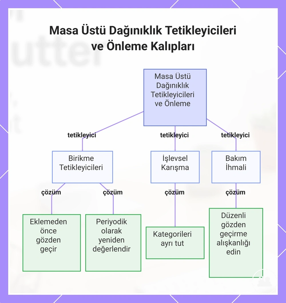 Masa Üstü Dağınıklık Tetikleyicileri ve Önleme Kalıpları
