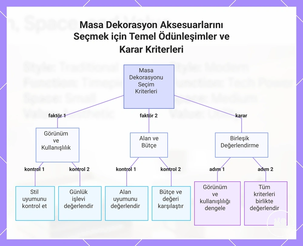 Masa Dekorasyon Aksesuarlarını Seçmek için Temel Ödünleşimler ve Karar Kriterleri