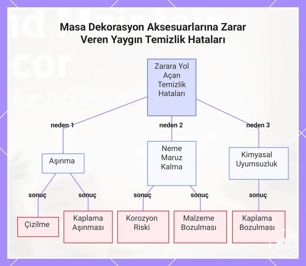 Masa Dekorasyon Aksesuarlarına Zarar Veren Yaygın Temizlik Hataları