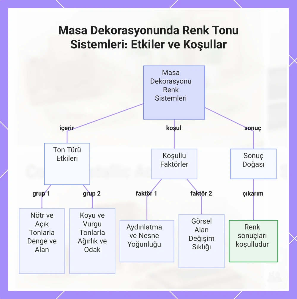 Masa Dekorasyonunda Renk Tonu Sistemleri: Etkiler ve Koşullar
