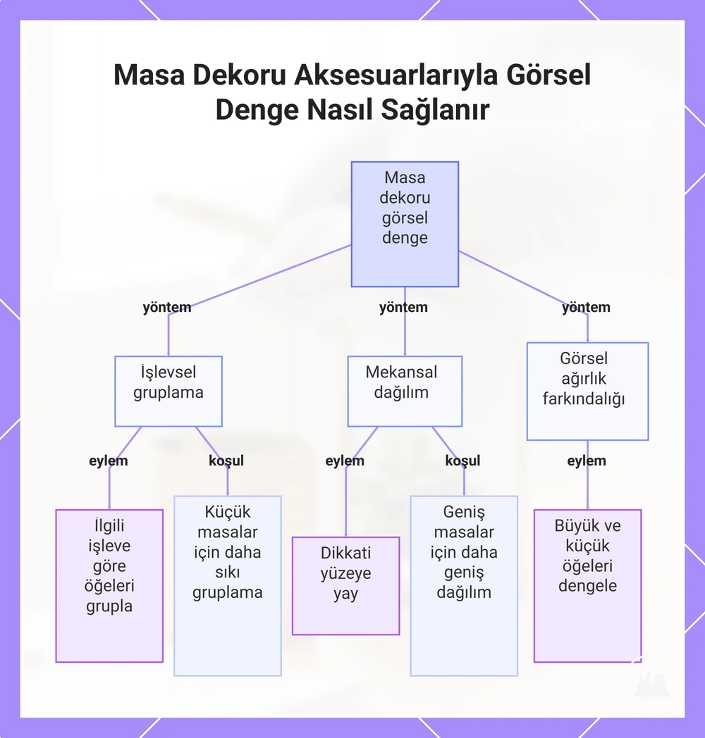Masa Dekoru Aksesuarlarıyla Görsel Denge Nasıl Sağlanır