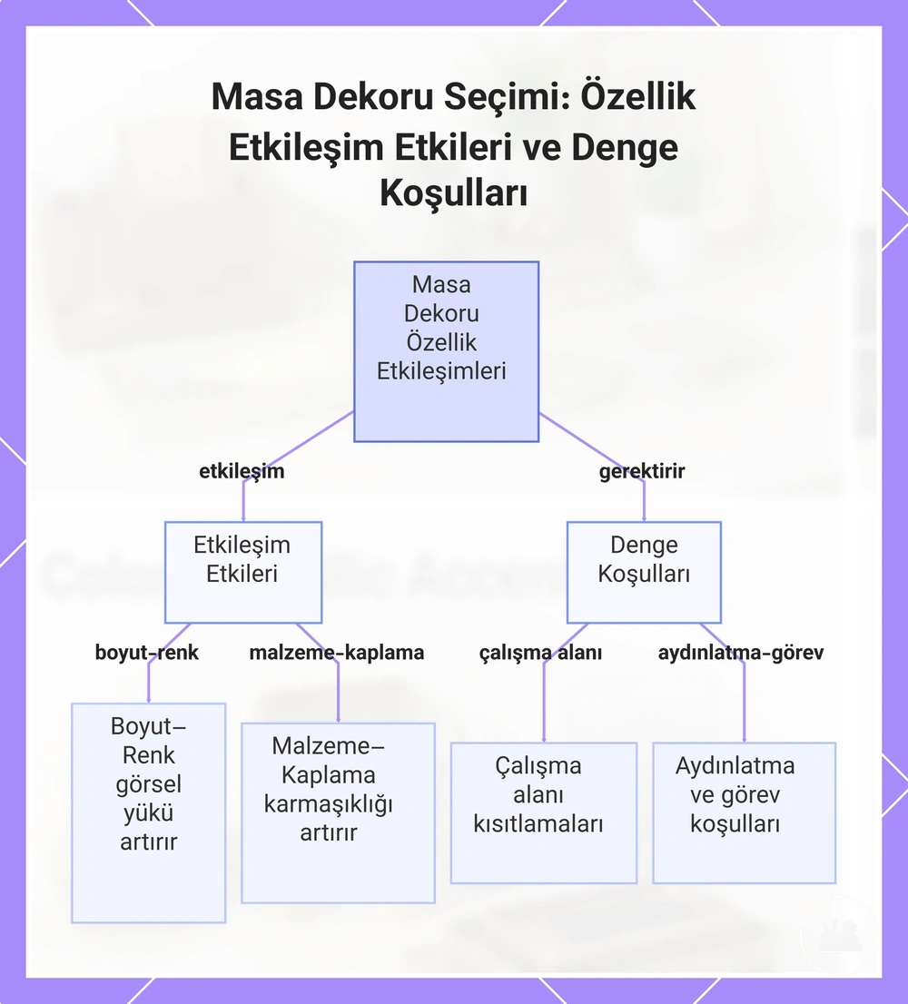 Masa Dekoru Seçimi: Özellik Etkileşim Etkileri ve Denge Koşulları