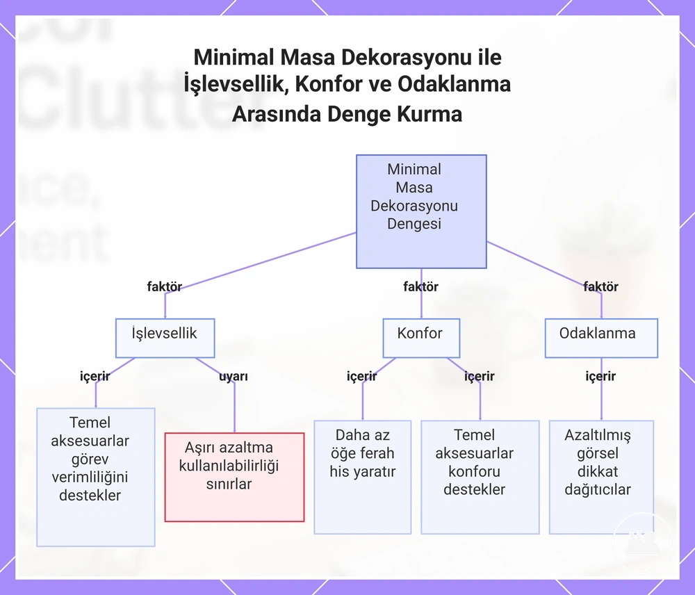 Minimal Masa Dekorasyonu ile İşlevsellik, Konfor ve Odaklanma Arasında Denge Kurma
