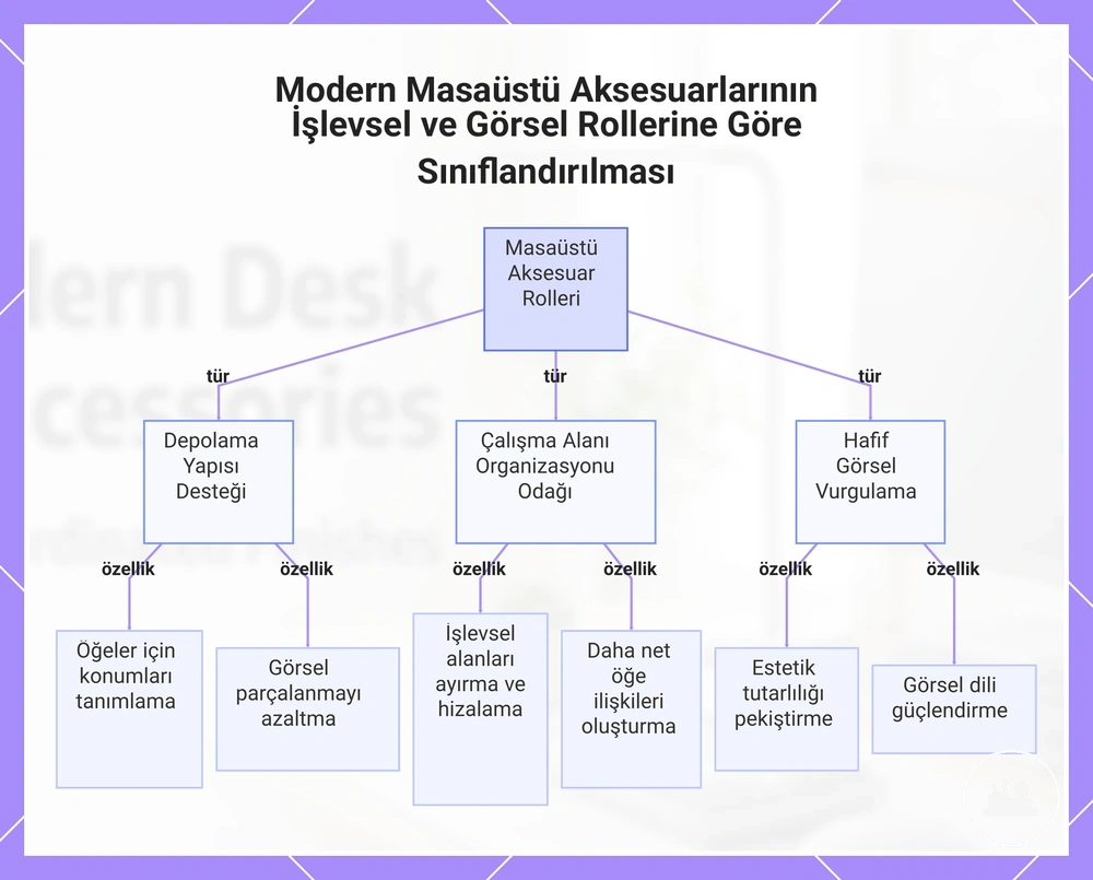Modern Masaüstü Aksesuarlarının İşlevsel ve Görsel Rollerine Göre Sınıflandırılması