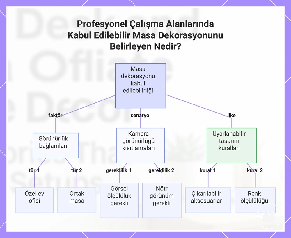 Profesyonel Çalışma Alanlarında Kabul Edilebilir Masa Dekorasyonunu Belirleyen Nedir?