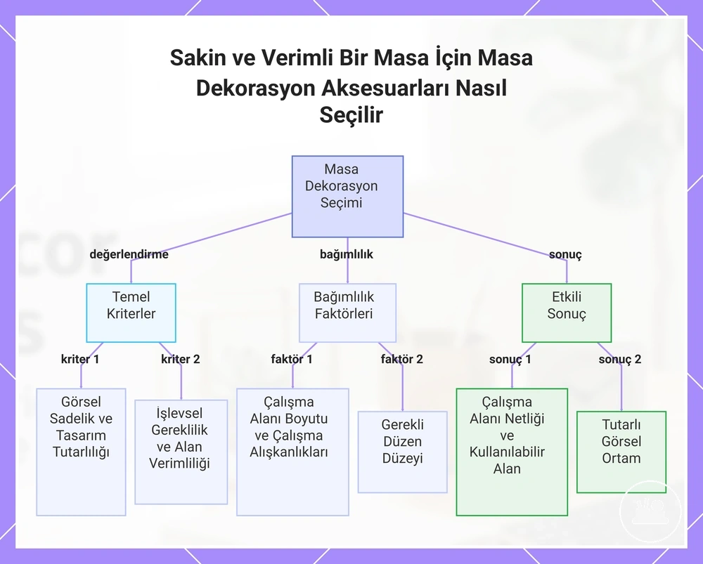 Sakin ve Verimli Bir Masa İçin Masa Dekorasyon Aksesuarları Nasıl Seçilir